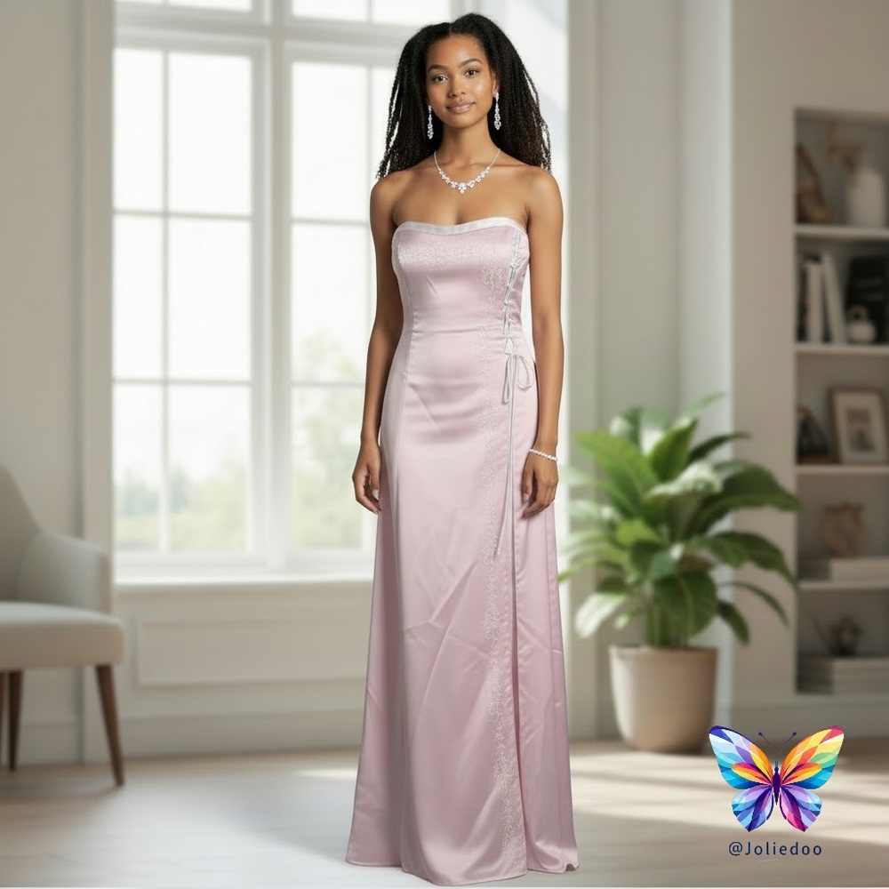 Aspeed Elegant Pink Strapless Dress xxxl  PTP 20”